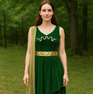 Dreamgirl Green and Gold Costume Dress
